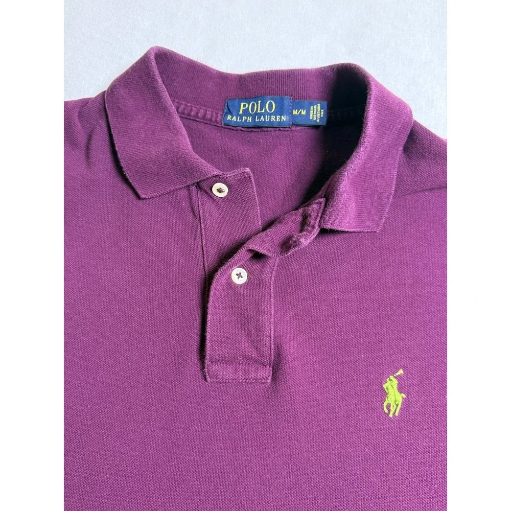 Ralph‎ Lauren Polo purple golf polo short sleeves golf shirt casual size Medium